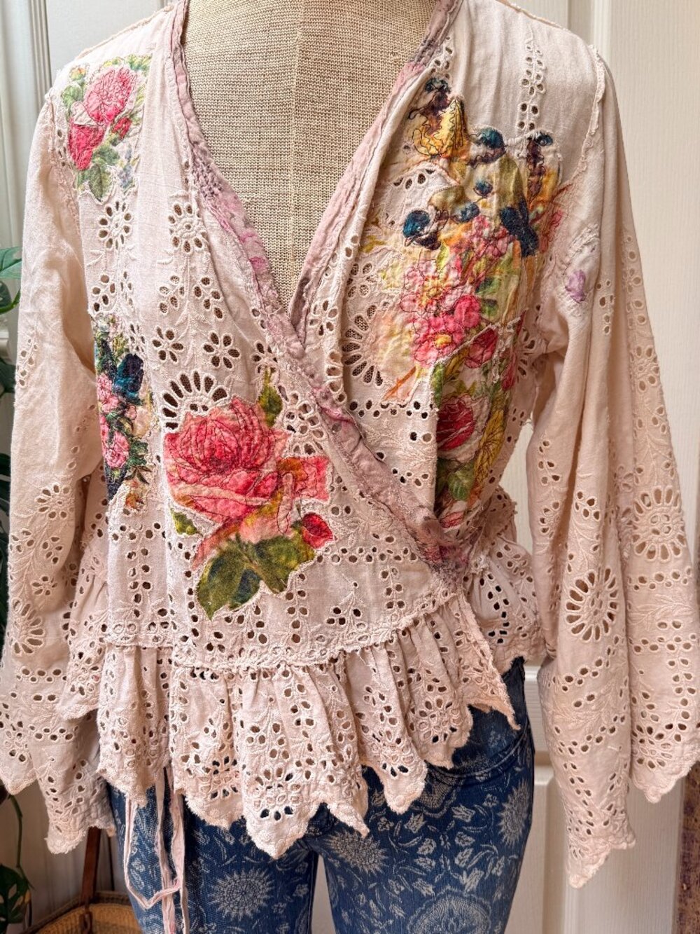 Magnolia Pearl Eyelet Lise Lotte Piano Shawl Jacket